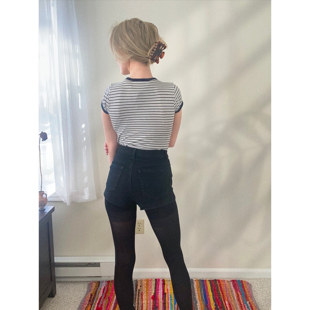 Forever 21 Pinstriped Ringer Tee